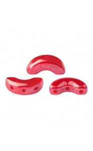 Arcos par Puca® beads Opaque coral red luster 93200-14400